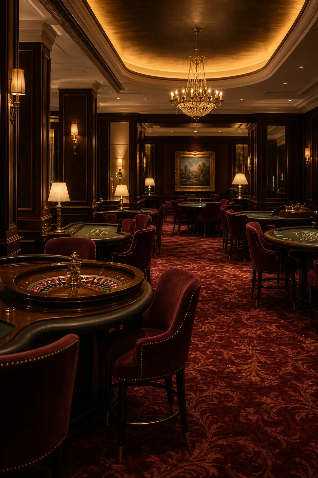 Sala kasynowa w eleganckim hotelu